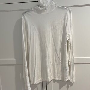 J Crew White thin Turtleneck XL
